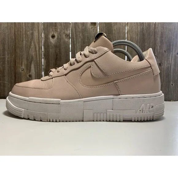 Nike Air Force 1 Pixel Beige Pink White CK6649-200 Women’s Shoe Size 10 - Picture 4 of 9